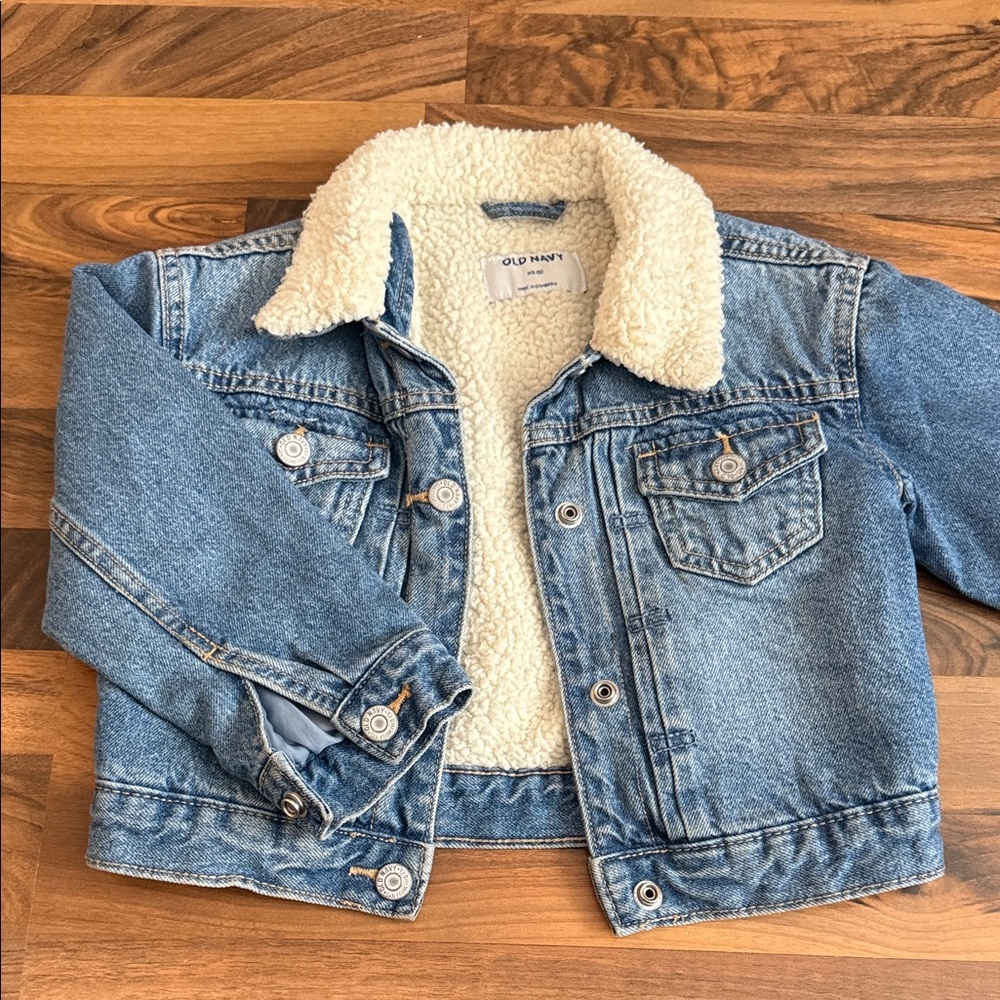 Old Navy Kids Denim Jacket with Soft Cream Lining